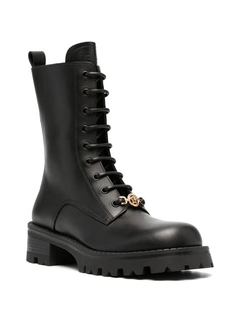 versace white boots straps|Versace military boots.